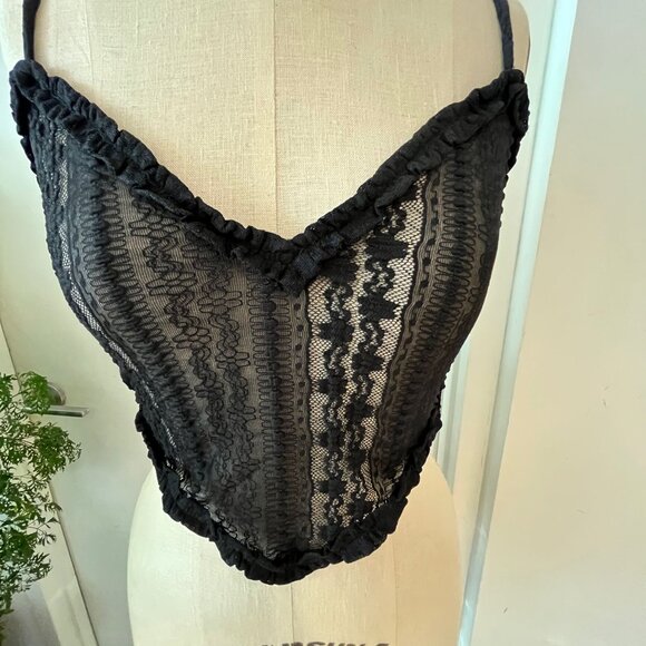 TIGER MIST Lace Crop Corset Top Size Small - Picture 6 of 9